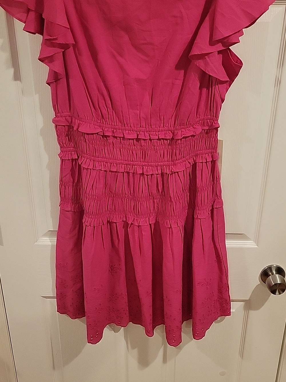Womens ELIZA J Fuchsia Ruffle Sleeve Dress - Picture 4 of 13